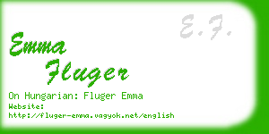 emma fluger business card